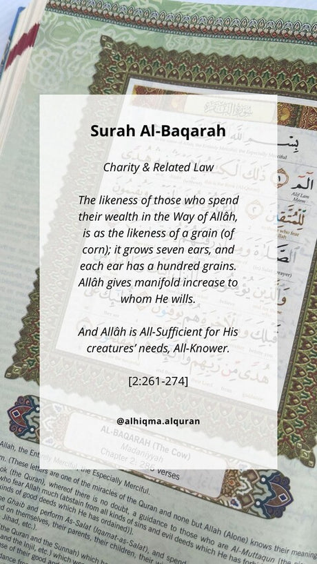 Surah Al-Baqarah's Quran 2:261-274 delves into charity, emphasizing sincerity, fairness, and humility. Al-Quran Tagging Kits English & Malay aids in navigating these profound teachings.