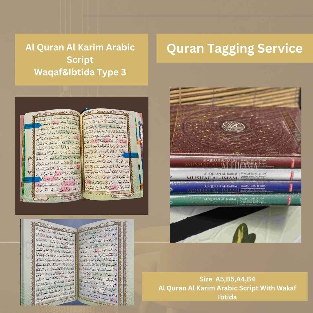 AL HIQMA AL QURAN AL KARIM ARABIC SCRIPT TAGGED