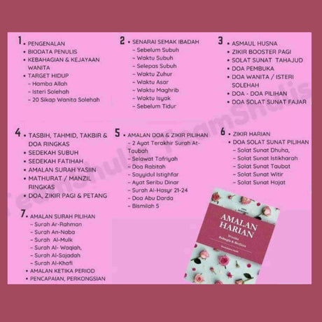 BOOK AMALAN HARIAN WANITA