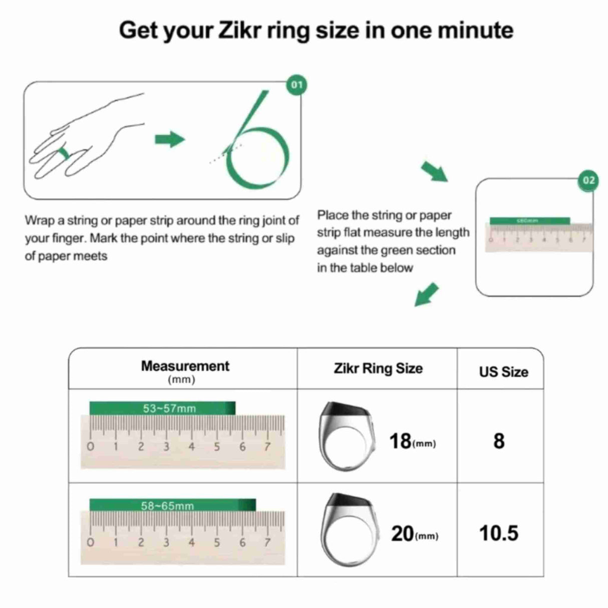 ZIKR RING SIZE IQIBLA