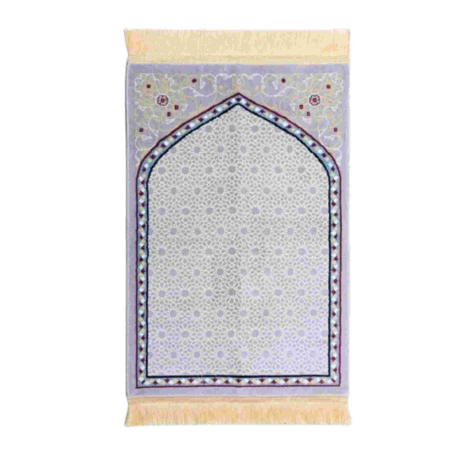PRAYER MAT ISLAMIC PATTERN GREYISH BLUE