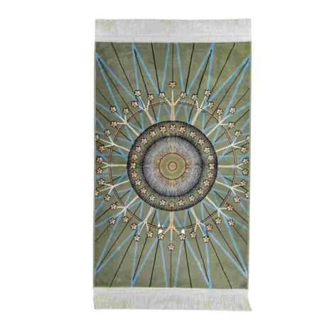 PRAYER MAT MOSQUE DOME GREEN