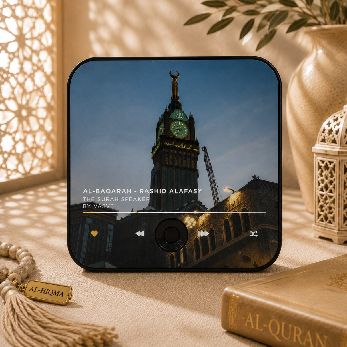 Quran fridge magnet speaker with touch control and clear audio