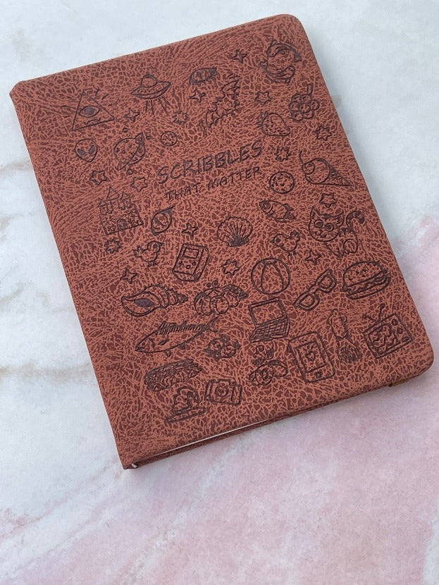 ALHIQMA BOOKS SCRIBBLES THAT MATTER DARK BROWN