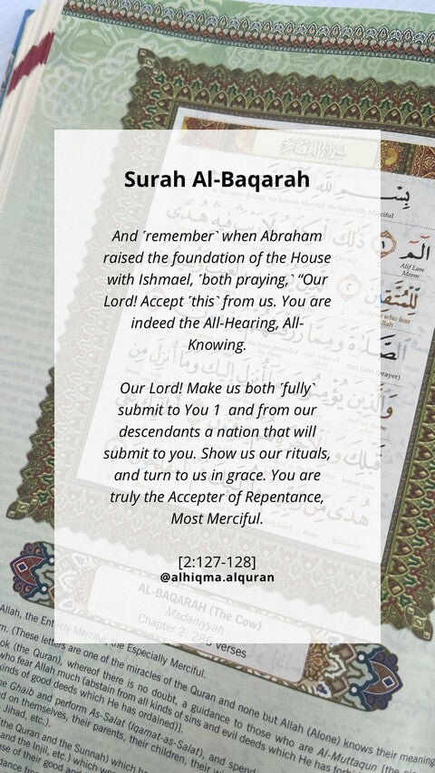 AlHiqma Al-Quran English Tagging Kit: Al-Baqarah 2:127-128