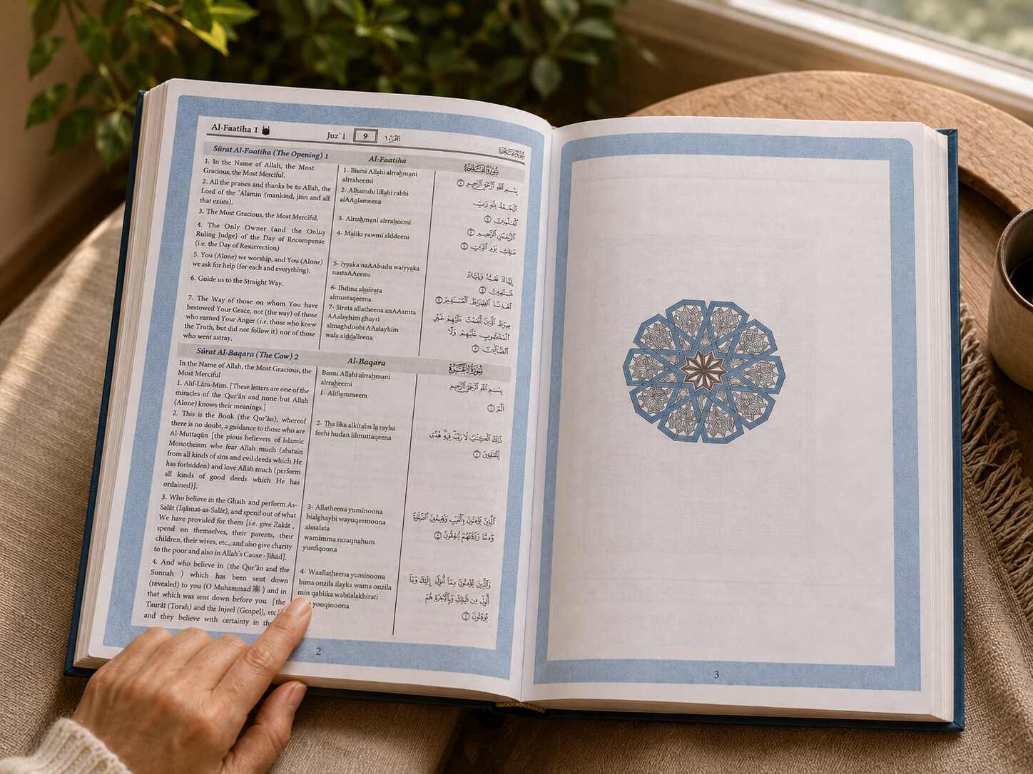 Cozy Quran Reading by the Window
