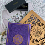 ROYAL SEJADAH GIFTSETS PURPLE ARABIC SCRIPT QURAN