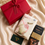 Half My Deen Islamic gift set with pink leather Quran and smart digital tasbih ring in luxury red gift box