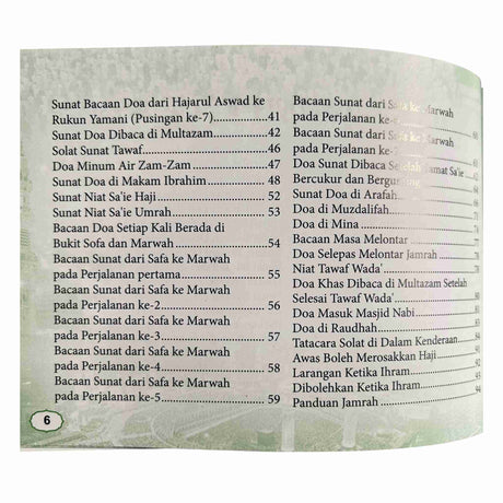 CONTENT INNER UMRAH BOOK IN MALAY