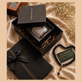 Luxury Islamic sympathy gift set with Quran jar English tasbih prayer beads and heartfelt du’a card by Al Hiqma