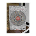Quran recitation guide book with colour tajwid and pause marks Arabic script