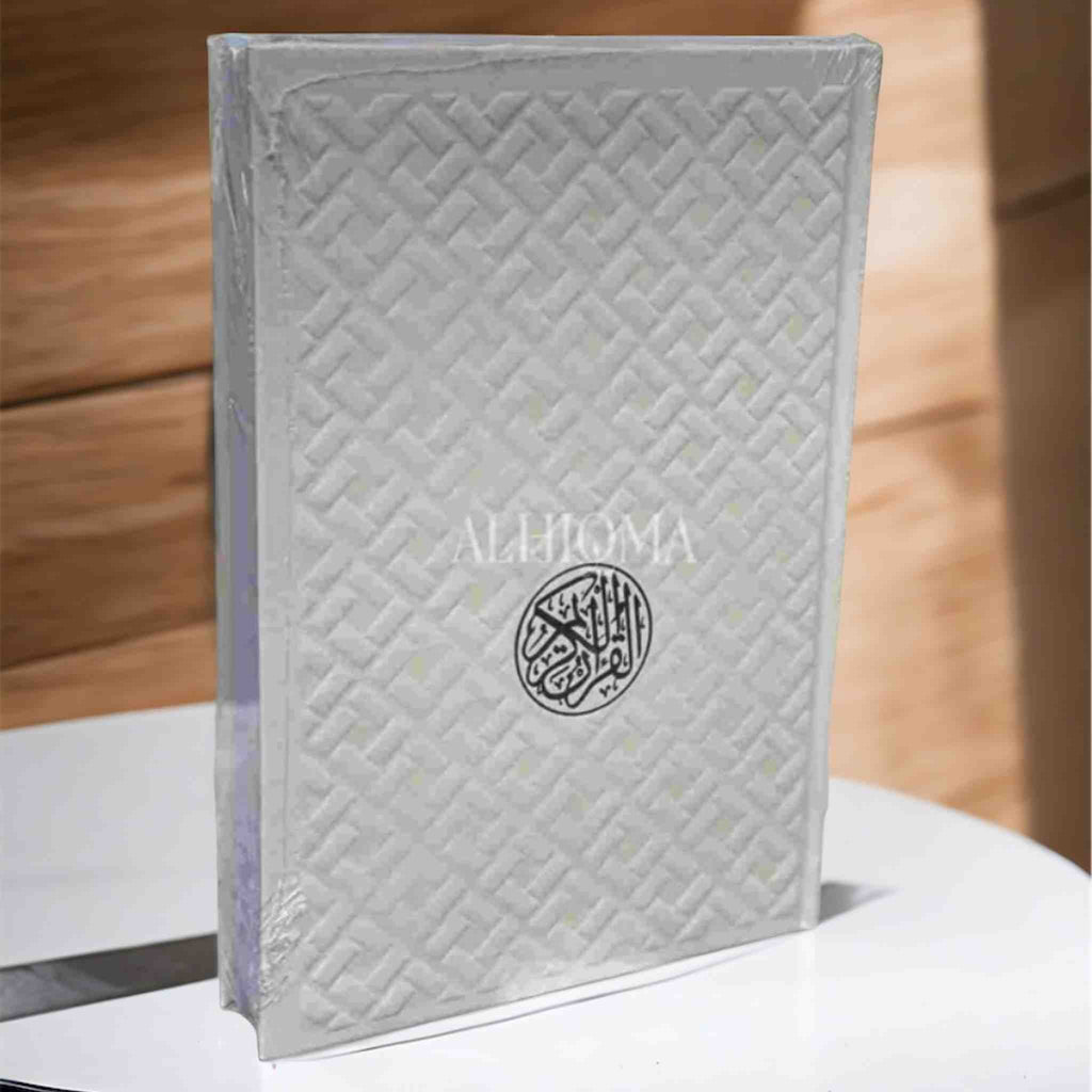 WHITE AL QURAN WITH TAGS