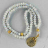 AL HIQMA WHITE GREY CRYSTAL TASBIH AYATUL QURSI
