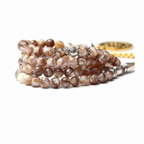 TASBIH MISBAHA NATURAL STONE SHELL