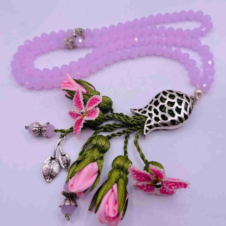 TASBIH MISBAHA ZEHRA PINK CRYSTAL