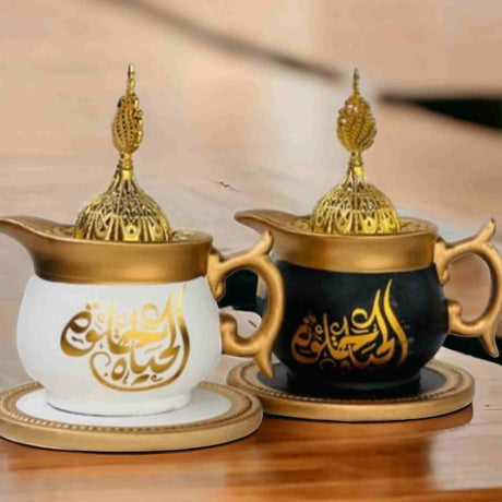 Islamic home scent accessories with incense burner, charcoal and bukhoor holder