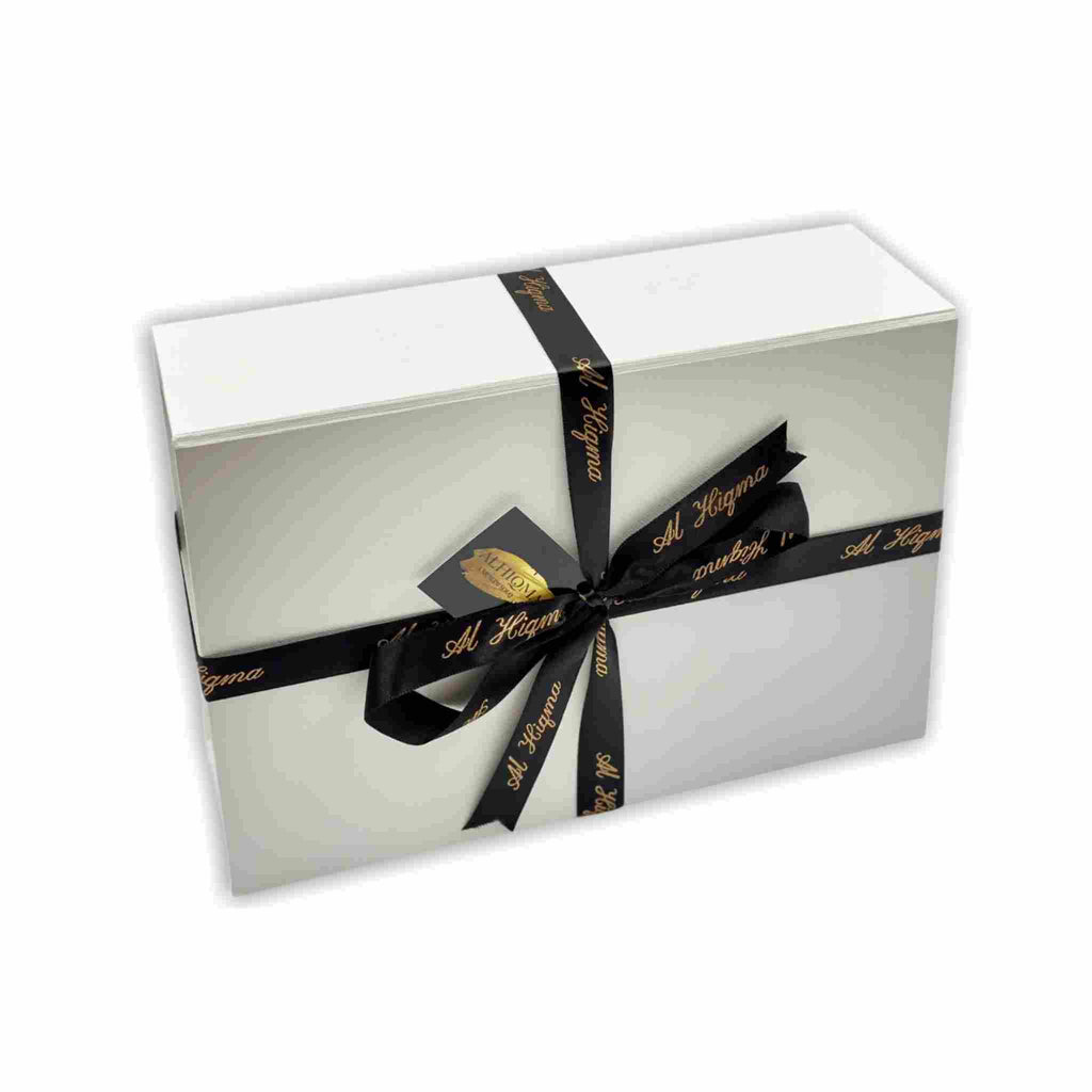 AL HIQMA GIFT BOX WHITE WITH AHQ RIBBON