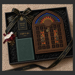 Al Hiqma gift set for mum with vintage wooden box and Quran