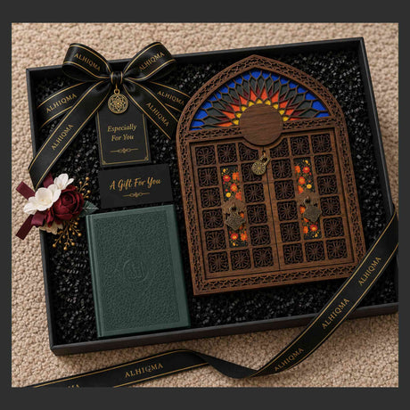 Al Hiqma gift set for mum with vintage wooden box and Quran