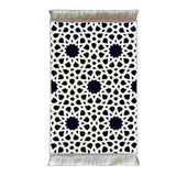PRAYER MAT ISLAMIC PATTERN BLACK BEIGE