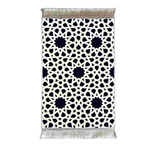 PRAYER MAT ISLAMIC PATTERN BLACK BEIGE