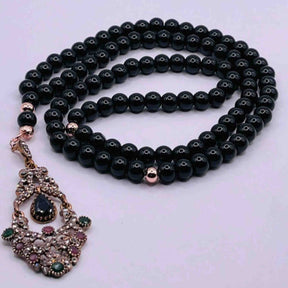AL HIQMA ISLAMIC PRAYER BEADS PEARL BLACK