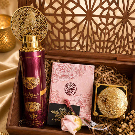 Jannah lies under her feet Islamic gift set with Ajwa dates tasbih Majmu Syarif Al Hiqma