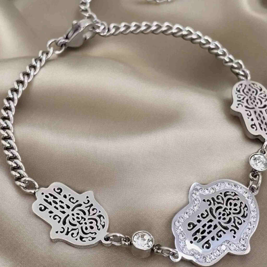 khamsa bracelet silver