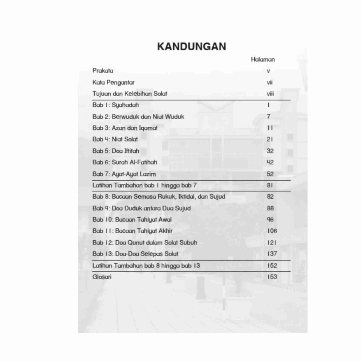 INNER CONTENT OF FAHAMI SOLAT MU BOOK