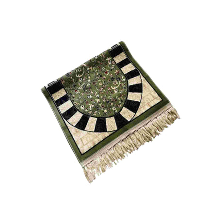 MEHRAB RAWDA GREEN PRAYER MAT