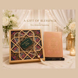 Sakinah Nikah luxury Quran wedding gift set with crystal tasbih and wooden keepsake box
