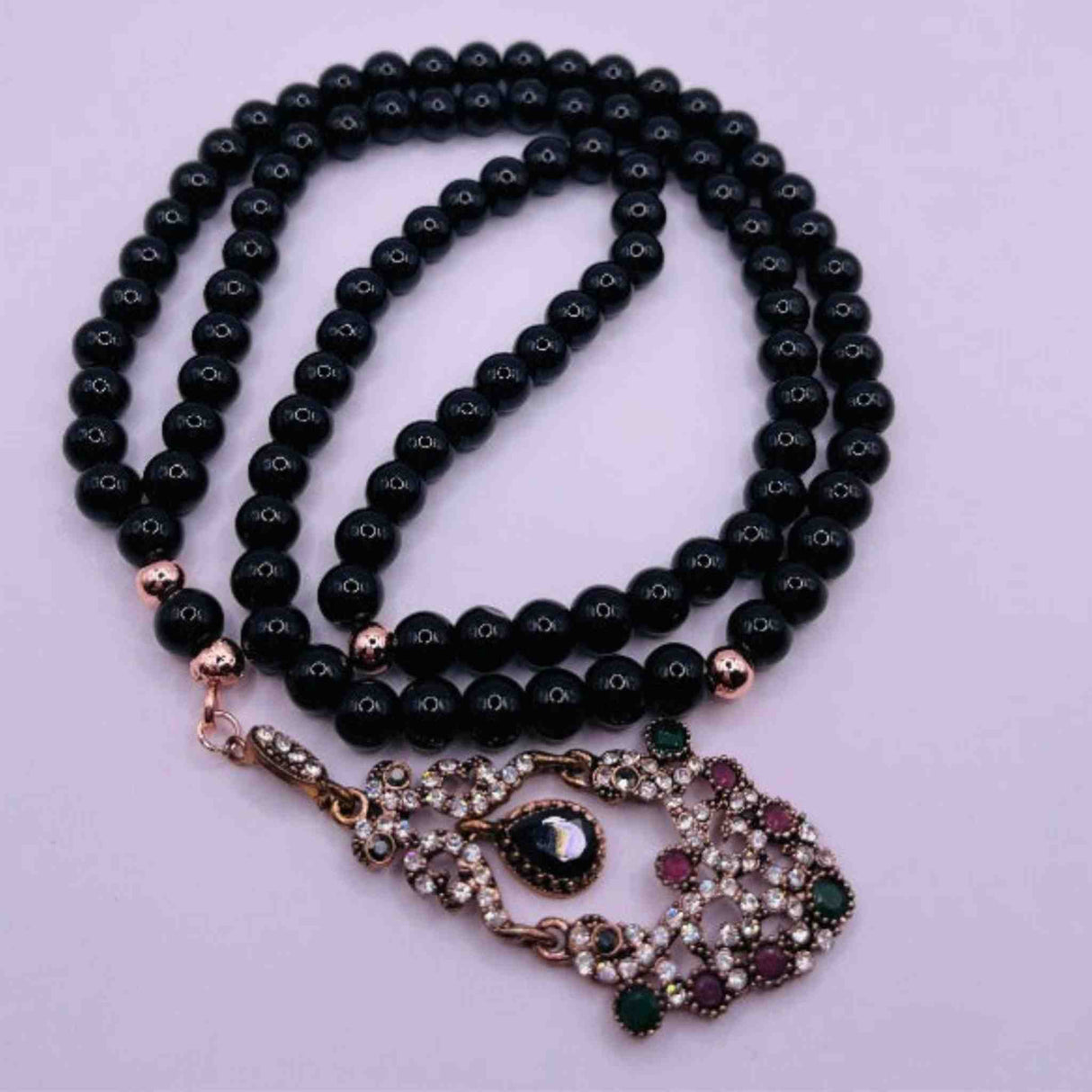 AL HIQMA ISLAMIC PRAYER BEADS PEARL BLACK