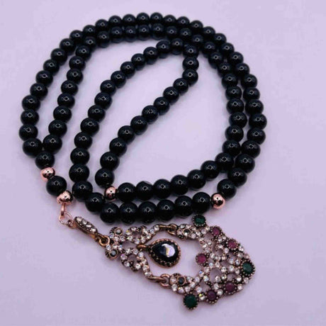 AL HIQMA ISLAMIC PRAYER BEADS PEARL BLACK