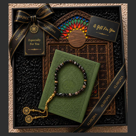 Yasin and Juz Amma compact book gift set for mum with tasbih