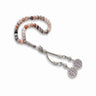 AL HIQMA TASBIH MISBAHA AGATE PINK WHITE TASSELS