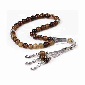 AL HIQMA TASBIH MISBAHA NATURAL BROWN STONE