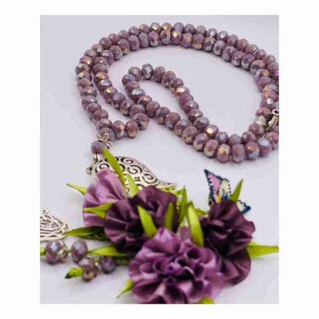 AL HIQMA TASBIH MISBAHA ZEHRA PURPLE CRYSTAL