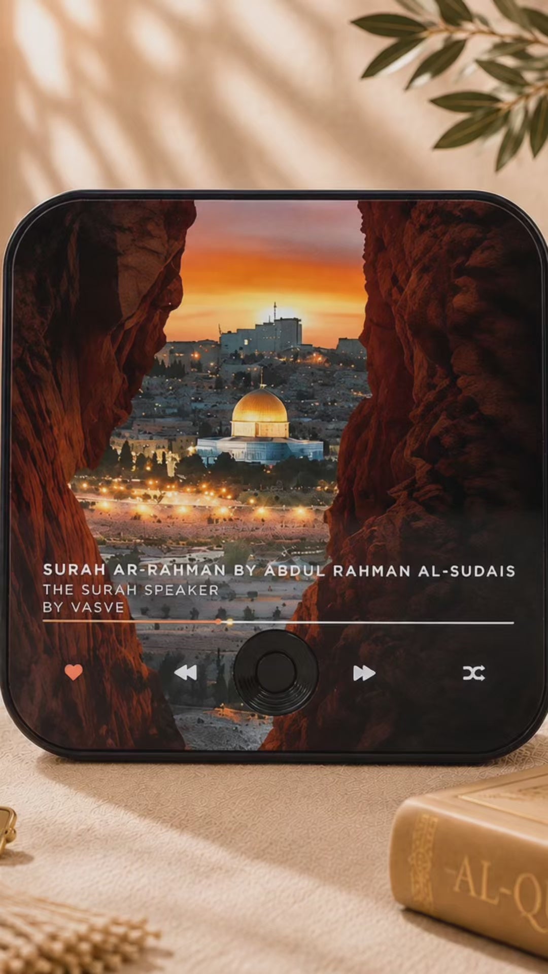 Quran Magnet Speaker with Surah recitations – Islamic fridge magnet audio player by Al-Hiqma