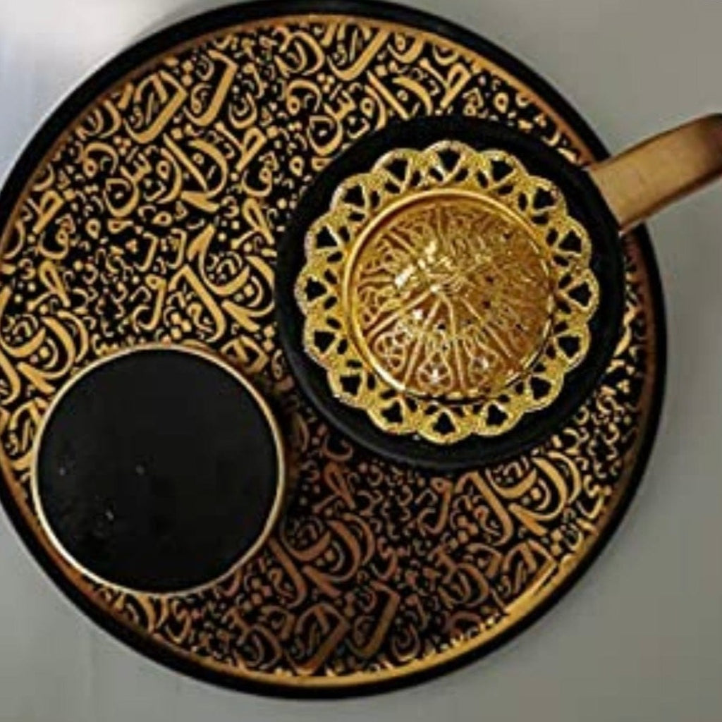 ALHIQMA BAKHOOR Arabic Incense Holder 3in1 Black Gold