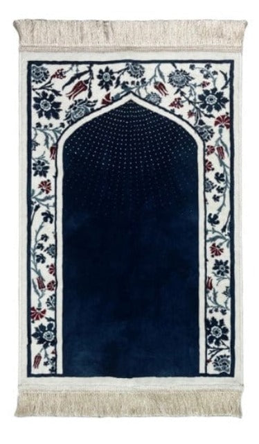 Alhiqma Prayer Mats IZNIK PATTERN WHITE/BLUE